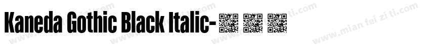 Kaneda Gothic Black Italic字体转换